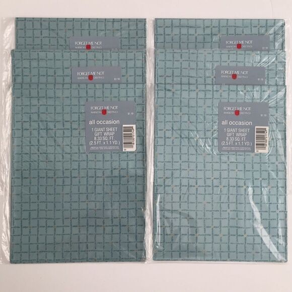 Vintage Forget Me Not American Greetings All Occasion Giant Sheet Gift Wrap - Picture 1 of 4